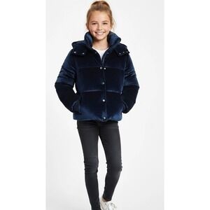 Sam. Girls' Sophia Velvet Puffer Jacket - Big Kid Size 12
